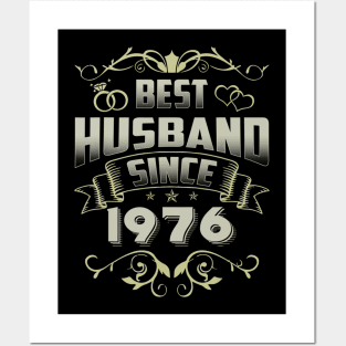 44th Wedding Anniversary Gift 44 yrs Best Husband Since 1976 Posters and Art